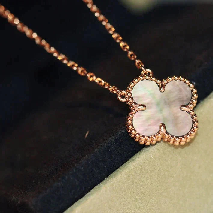 [VCA]CLOVER 15MM  GRAY MOTHER OF PEARL NECKLACE