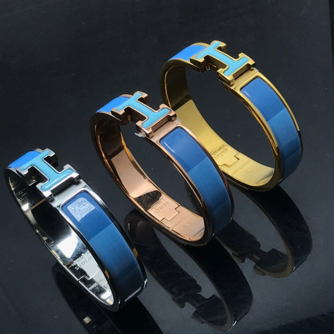 [Hmes]H BRACELET BLUE RAINBOW CERAMIC