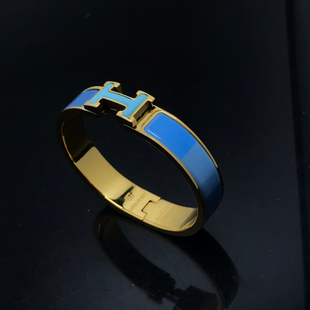 [Hmes]H BRACELET BLUE RAINBOW CERAMIC