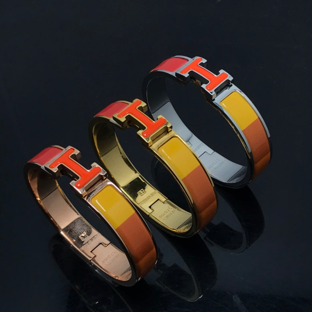 [Luxe]H BRACELET ORANGE RAINBOW CERAMIC