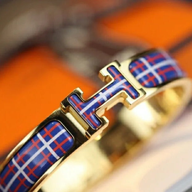 [Hmes]H TARTAN BRACELET 12MM