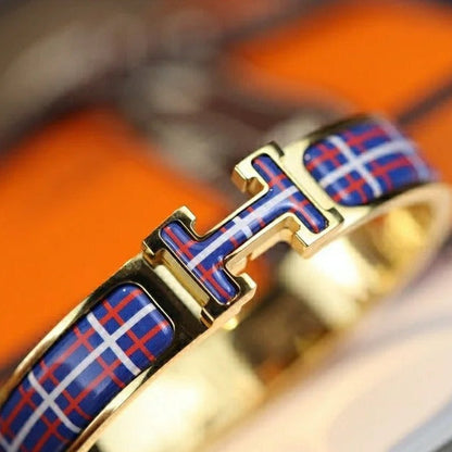 [Hmes]H TARTAN BRACELET 12MM