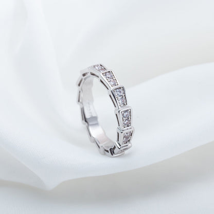 [Blar]SERPENTI RING SILVER DIAMOND PAVED 3MM