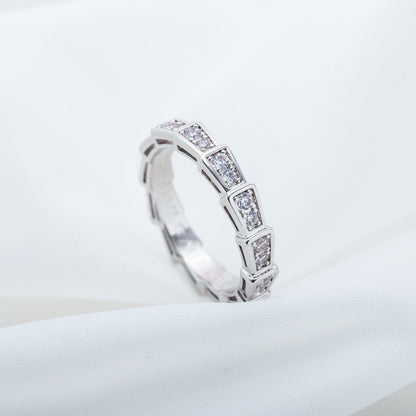 [Blar]SERPENTI RING SILVER DIAMOND PAVED 3MM