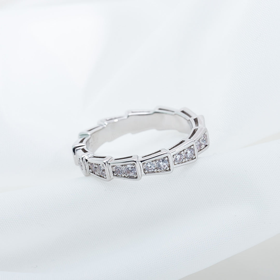 [Blar]SERPENTI RING SILVER DIAMOND PAVED 3MM