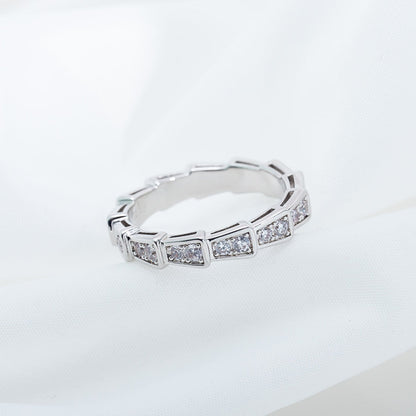 [Blar]SERPENTI RING SILVER DIAMOND PAVED 3MM