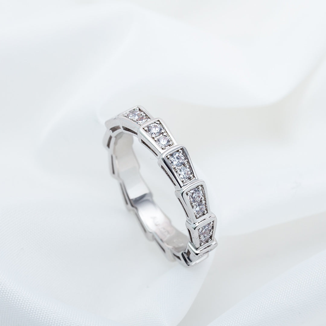 [Blar]SERPENTI RING SILVER DIAMOND PAVED 3MM