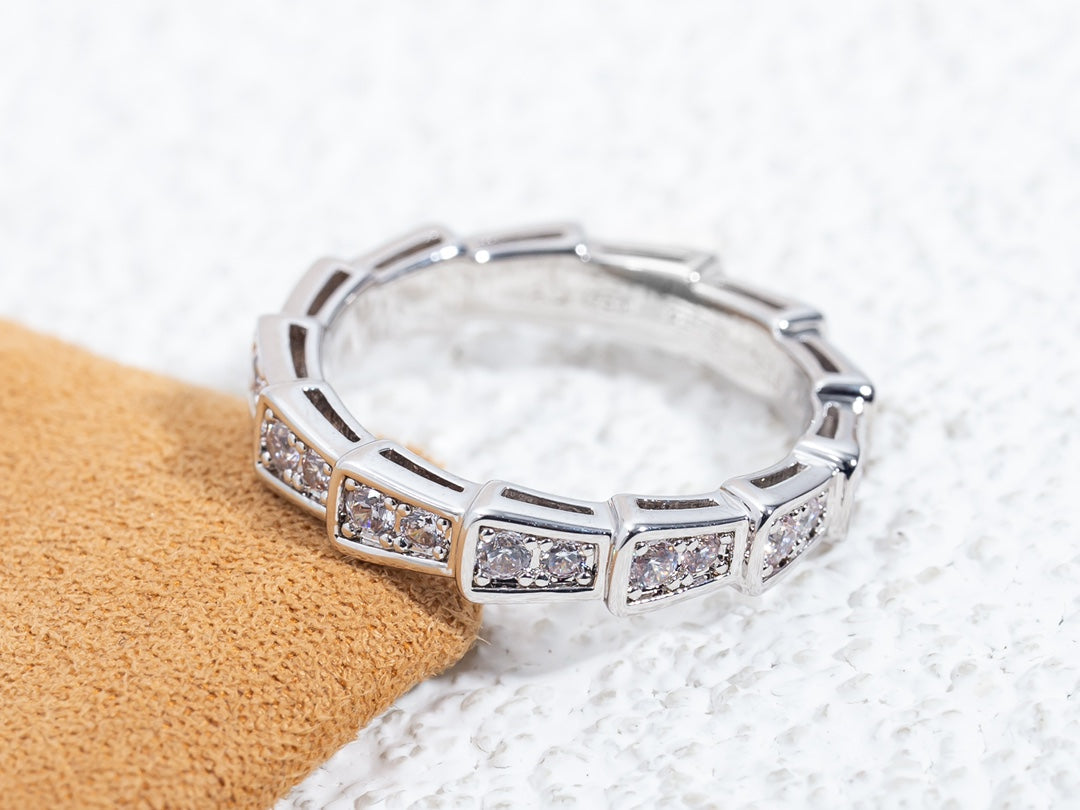 [Blar]SERPENTI RING SILVER DIAMOND PAVED 3MM