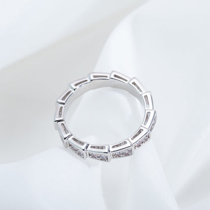 [Blar]SERPENTI RING SILVER DIAMOND PAVED 3MM