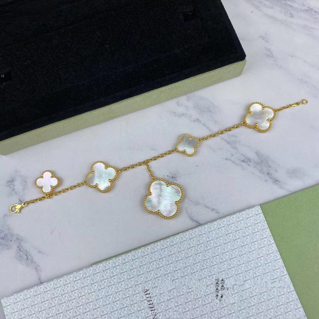 [VCA]MAGIC CLOVER MOP GOLD BRACELET 5 MOTIFS