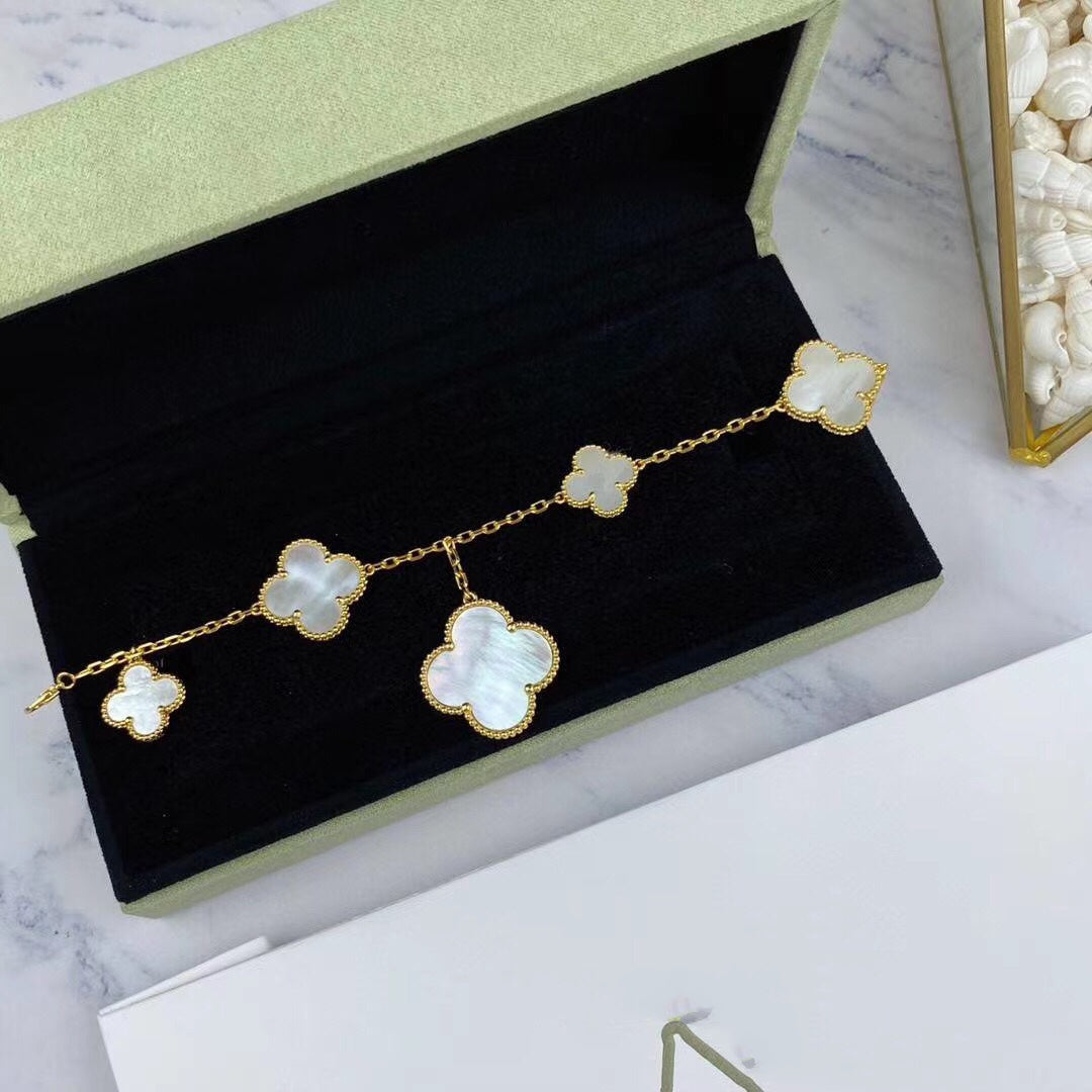 [VCA]MAGIC CLOVER MOP GOLD BRACELET 5 MOTIFS