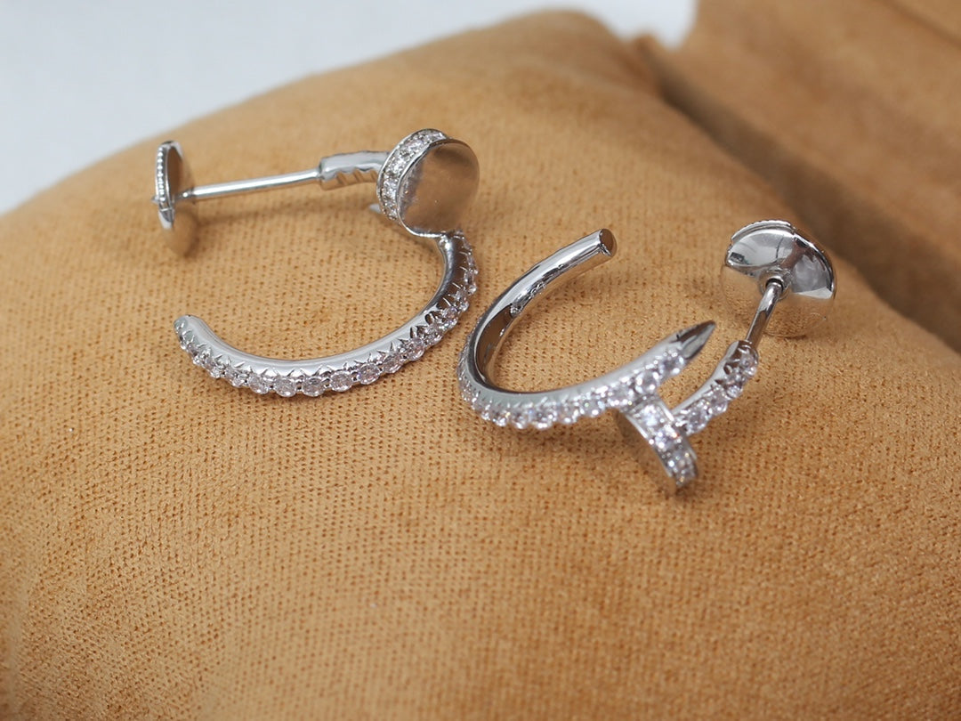 [CAT]JUSTE EARRINGS 12.75MM SILVER DIAMOND