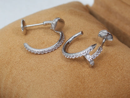 [CAT]JUSTE EARRINGS 12.75MM SILVER DIAMOND