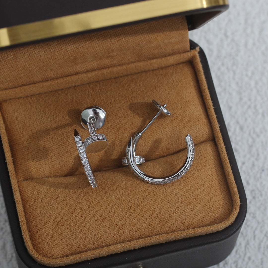 [CAT]JUSTE EARRINGS 12.75MM SILVER DIAMOND