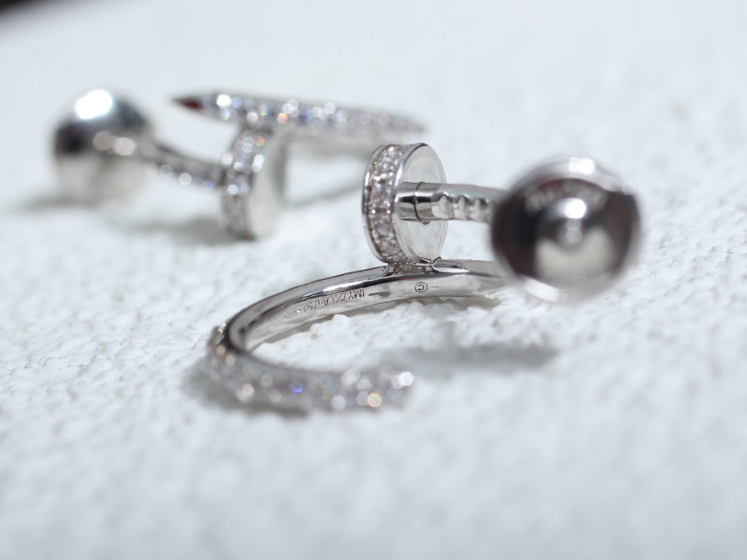 [CAT]JUSTE EARRINGS 12.75MM SILVER DIAMOND