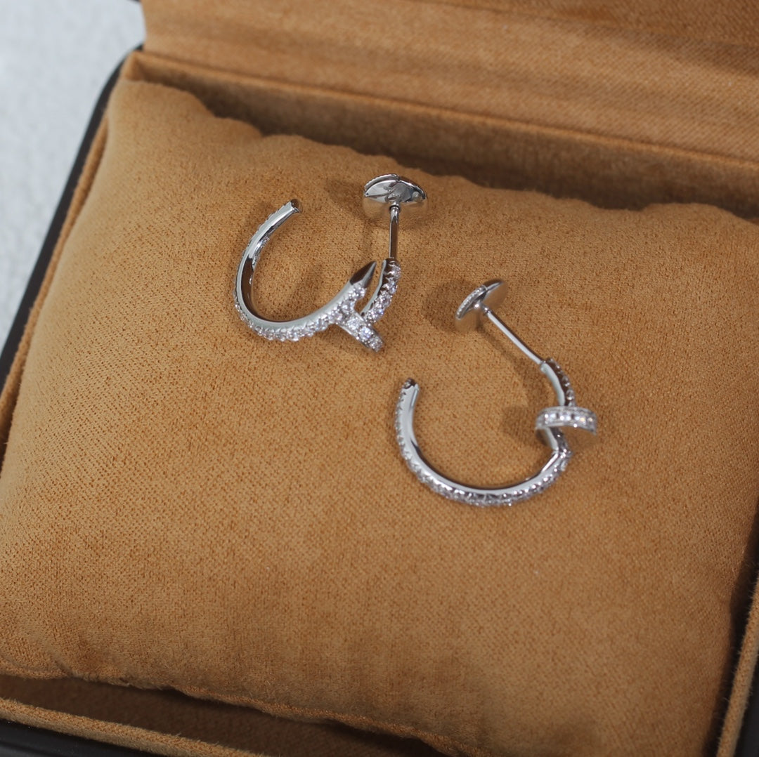 [CAT]JUSTE EARRINGS 12.75MM SILVER DIAMOND