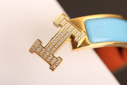 [Hmes]H CLOUD BLUE BRACELET GOLD DIAMOND