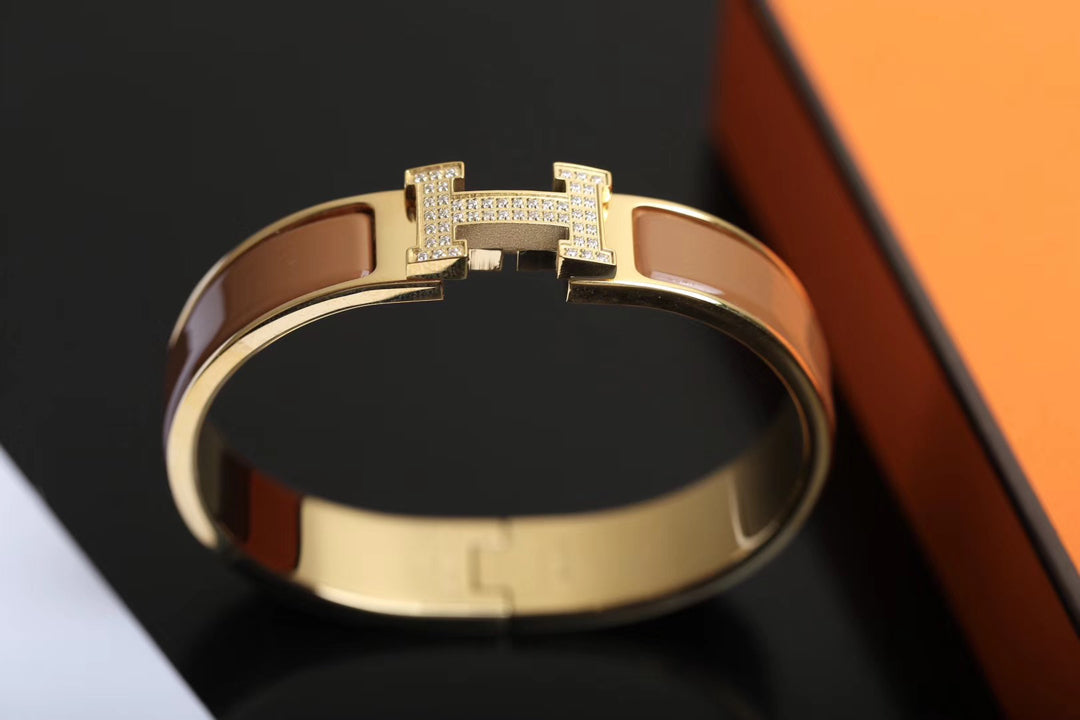 [Hmes]H BRACELET GOLD DIAMOND