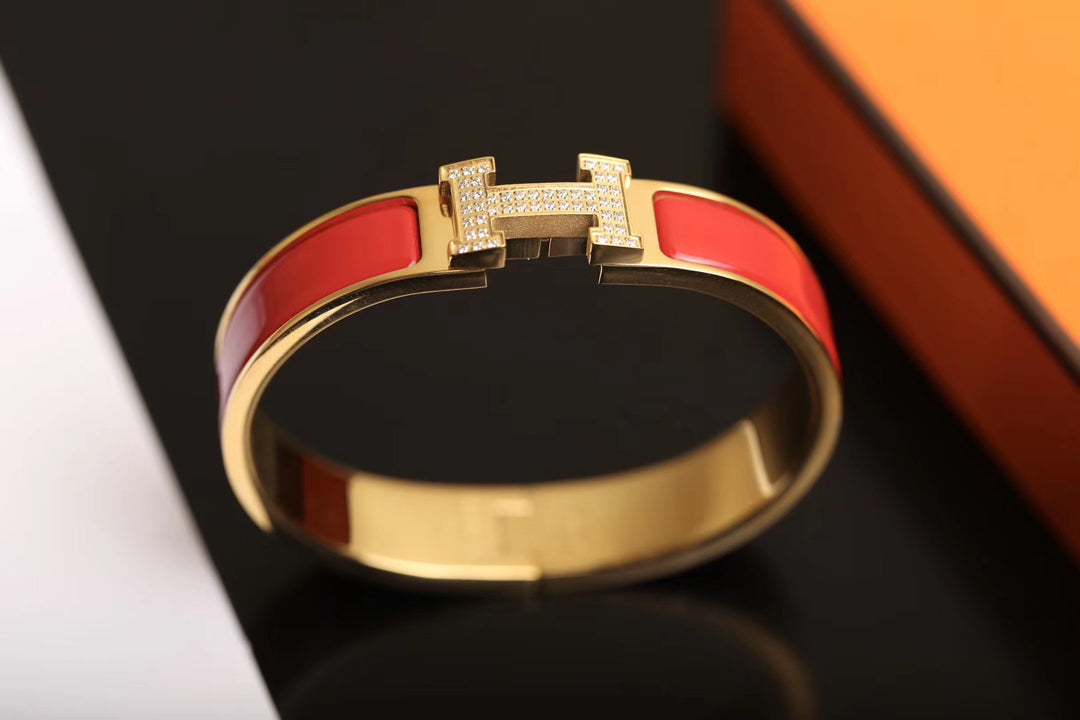 [Hmes]H BRACELET GOLD DIAMOND