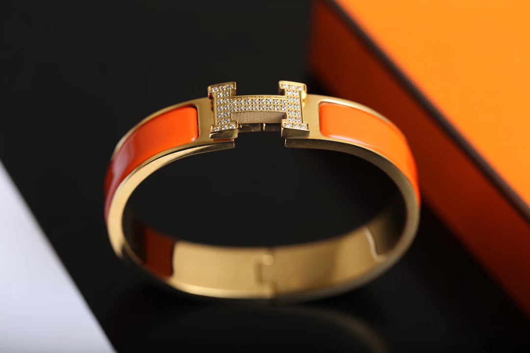 [Hmes]H BRACELET GOLD DIAMOND