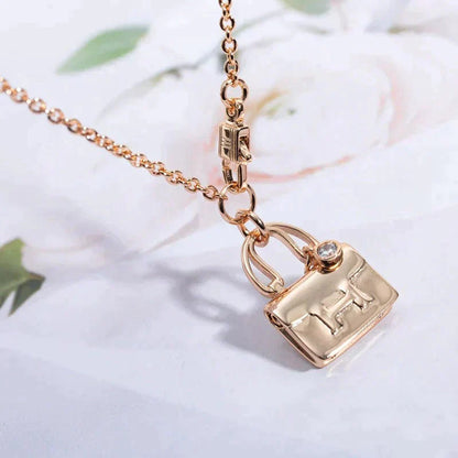 [Chau]AMULETTE PEDANT ROSE GOLD NECKLACE