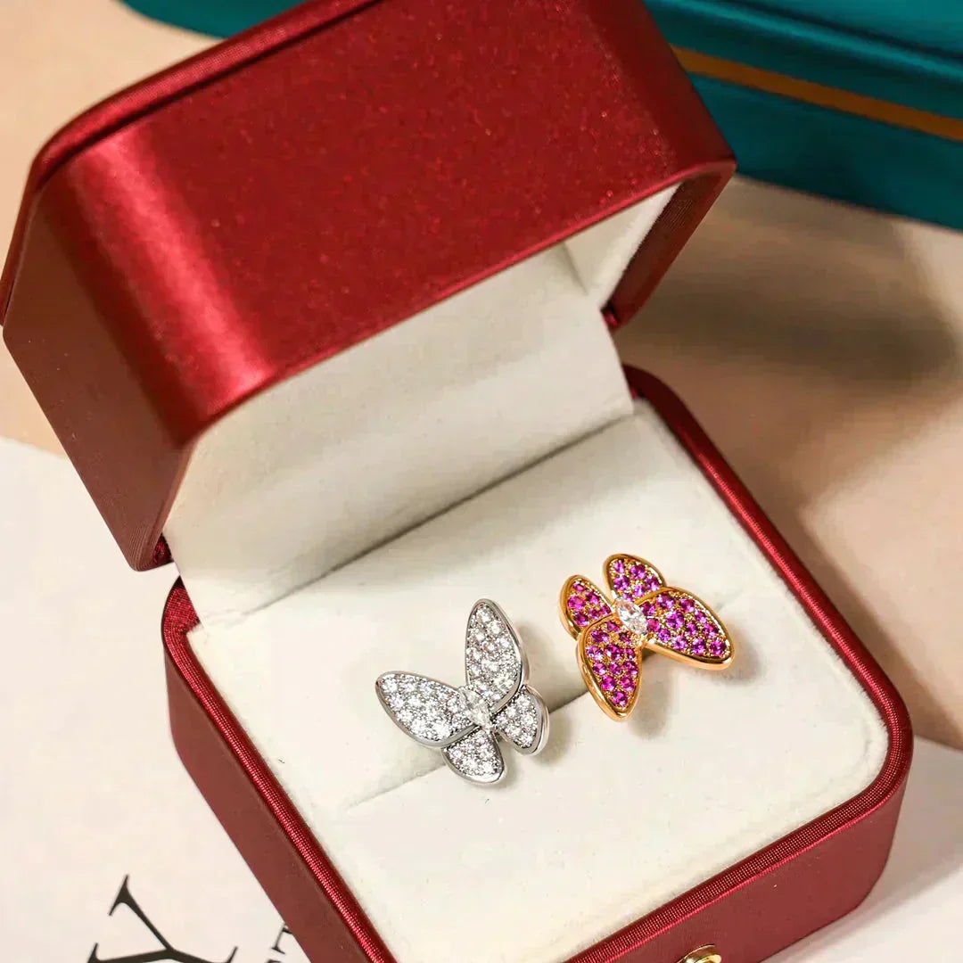 [VCA]TWIN BUTTERFLY DIAMOND RING