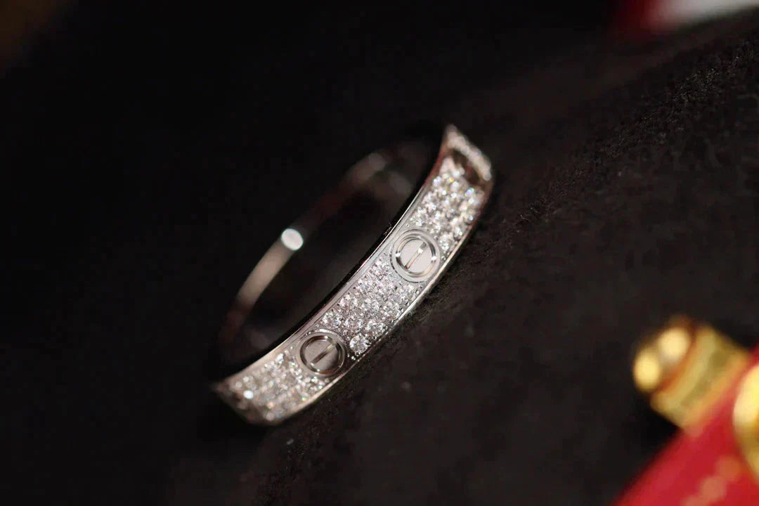 [CAT]LOVE RING 3.6MM DIAMOND PAVED