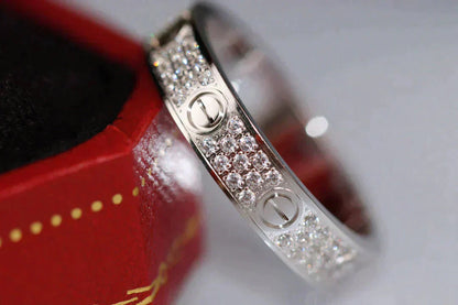 [CAT]LOVE RING 3.6MM DIAMOND PAVED