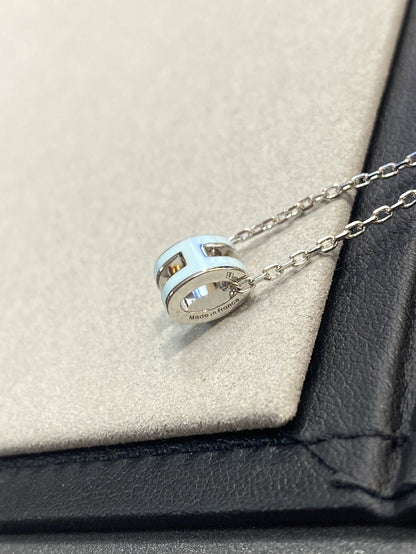 [Hmes]POP H LIGHT BLUE NECKLACE