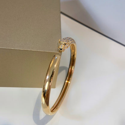 [CAT]PANTHERE GOLD DIAMOND OPEN BRACELET