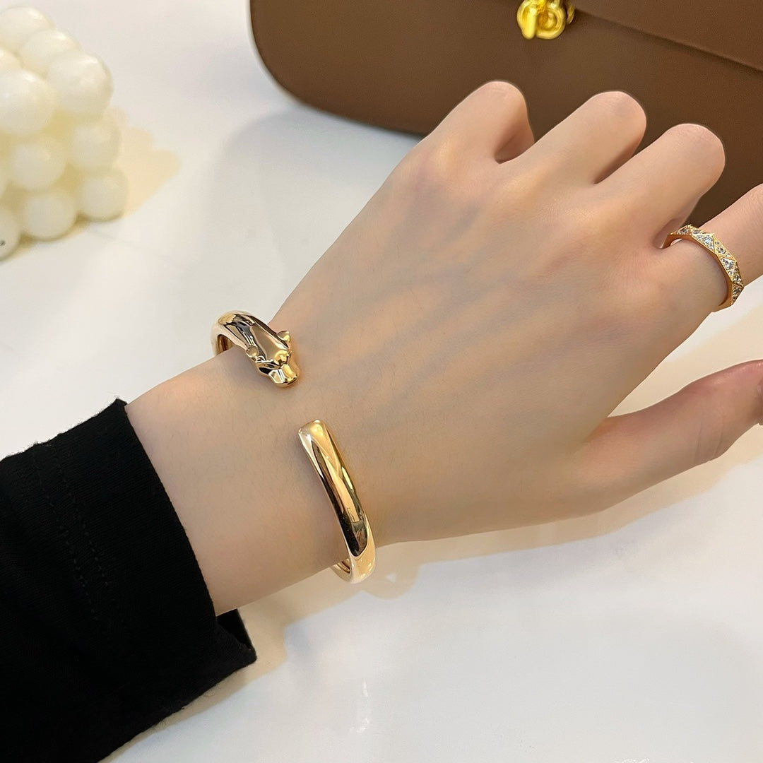 [CAT]PANTHERE GOLD OPEN BRACELET