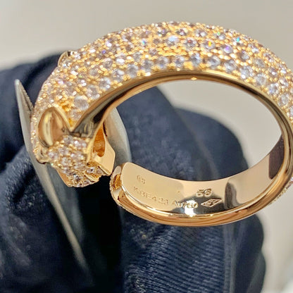 [CAT]PANTHERE PINK GOLD DIAMOND RING