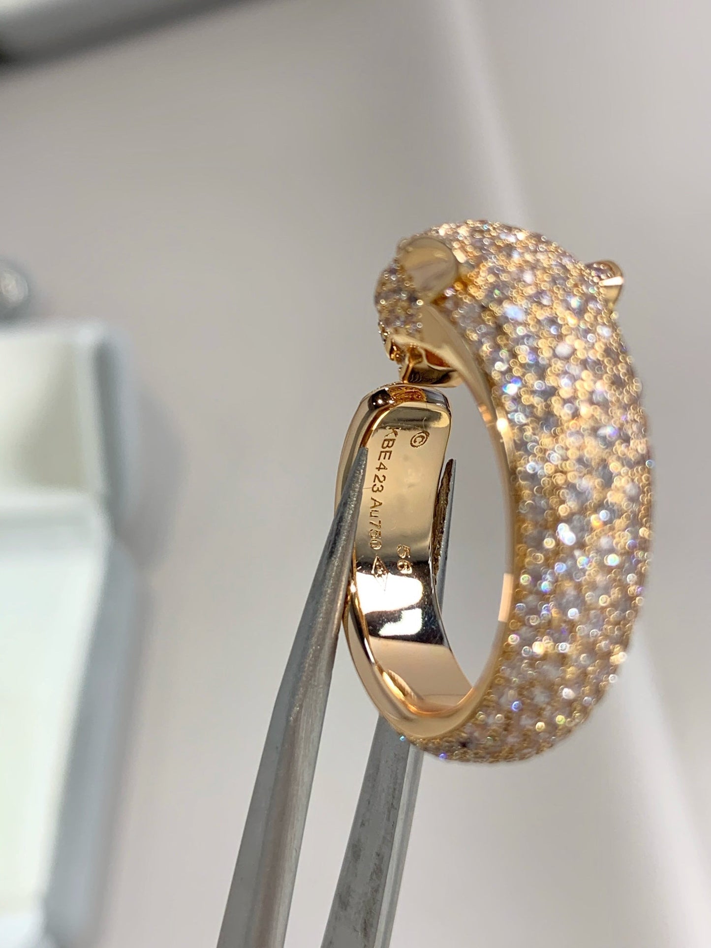 [CAT]PANTHERE PINK GOLD DIAMOND RING