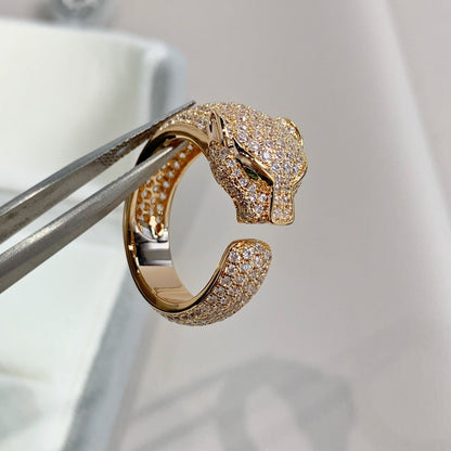 [CAT]PANTHERE PINK GOLD DIAMOND RING