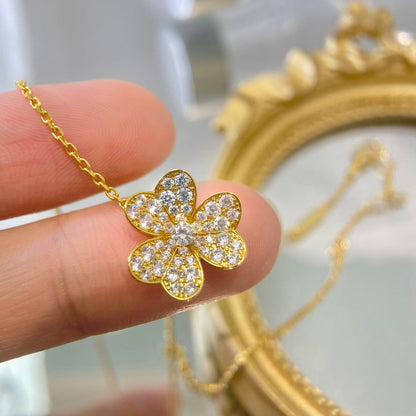 [Blar]FLOWER DIAMOND NECKLACE