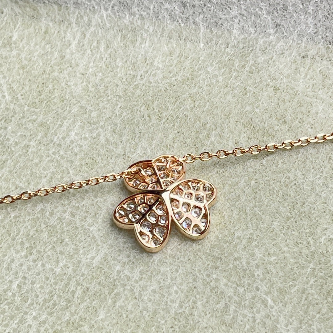 [Blar]FLOWER DIAMOND NECKLACE