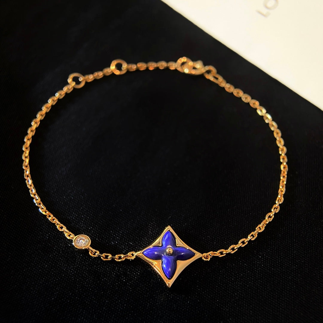 [Loui]COLOR STAR PINK GOLD DIAMOND BRACELET