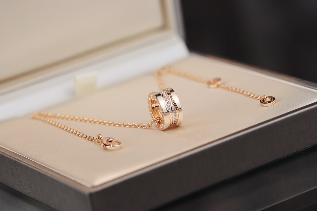 [Blar]ZERO 1 PINK GOLD DIAMOND NECKLACE