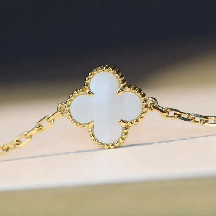 [VCA]CLOVER 20 MOTIFS WHITE MOP NECKLACE