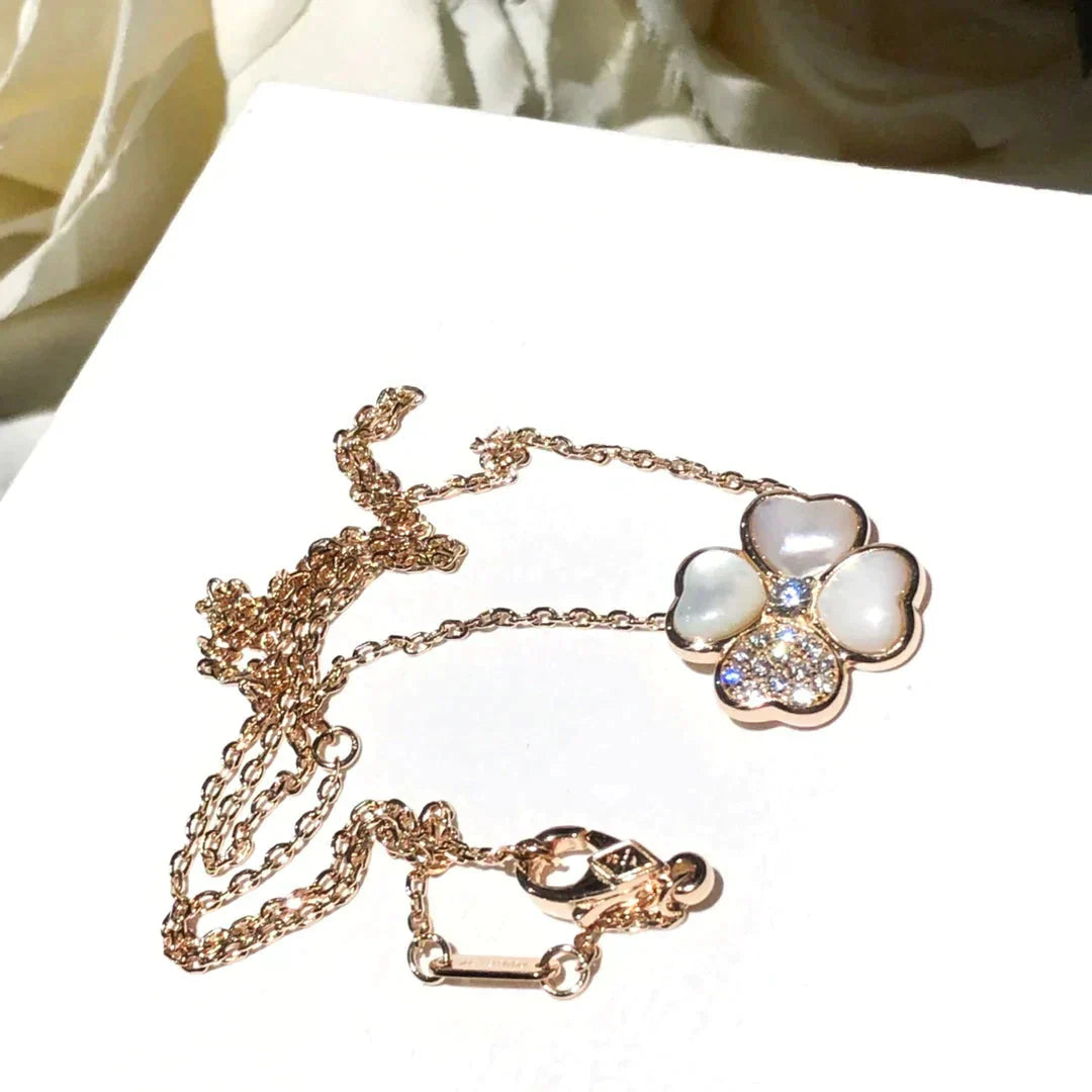 [VCA]CLOVER MOP DIAMOND ROSE GOLD NECKLACE