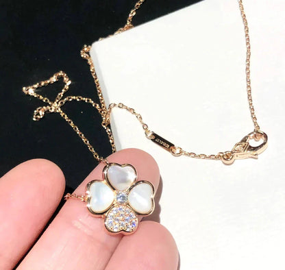 [VCA]CLOVER MOP DIAMOND ROSE GOLD NECKLACE