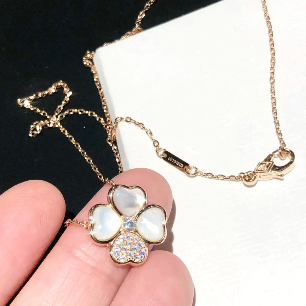 [VCA]CLOVER MOP DIAMOND ROSE GOLD NECKLACE