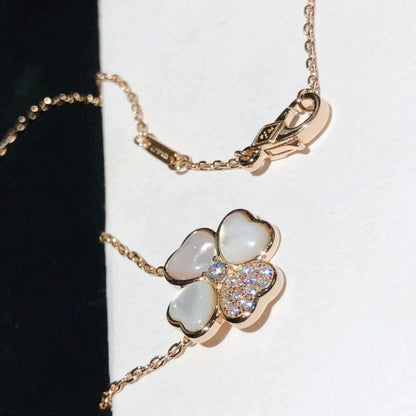 [VCA]CLOVER MOP DIAMOND ROSE GOLD NECKLACE