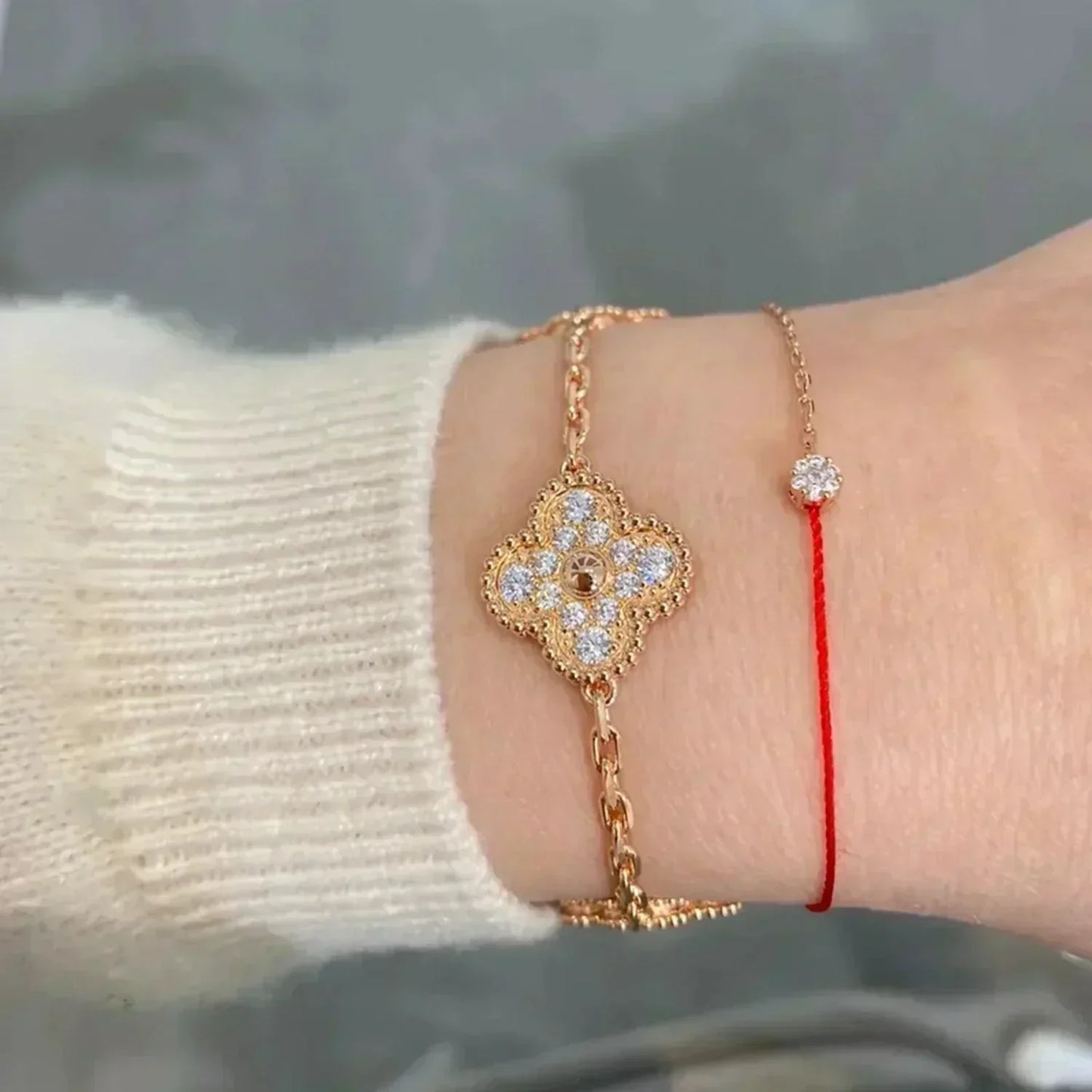 [VCA]CLOVER 5 MOTIFS  FULL DIAMOND BRACELET