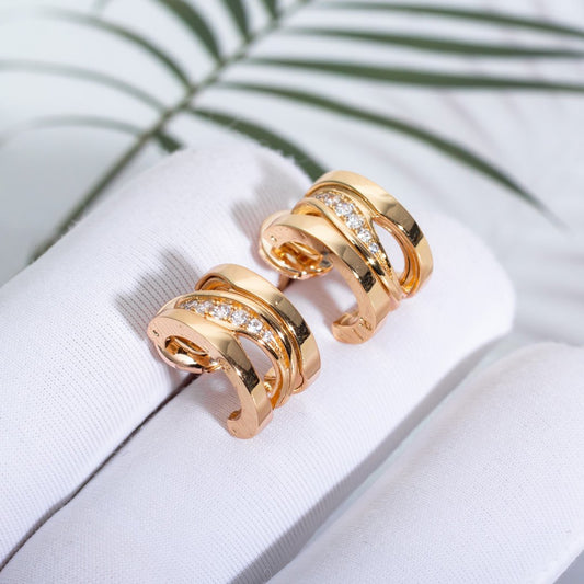 [Blar]ZERO 1 PINK GOLD DIAMONDS EARRINGS