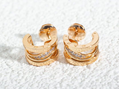 [Blar]ZERO 1 PINK GOLD DIAMONDS EARRINGS