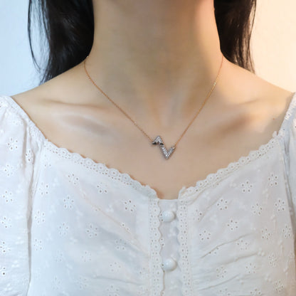 [Loui]VOLT SILVER DIAMOND PEDANT NECKLACE