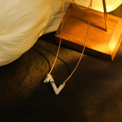 [Loui]VOLT SILVER DIAMOND PEDANT NECKLACE