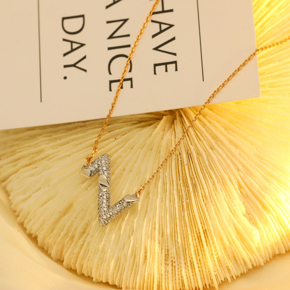 [Loui]VOLT SILVER DIAMOND PEDANT NECKLACE