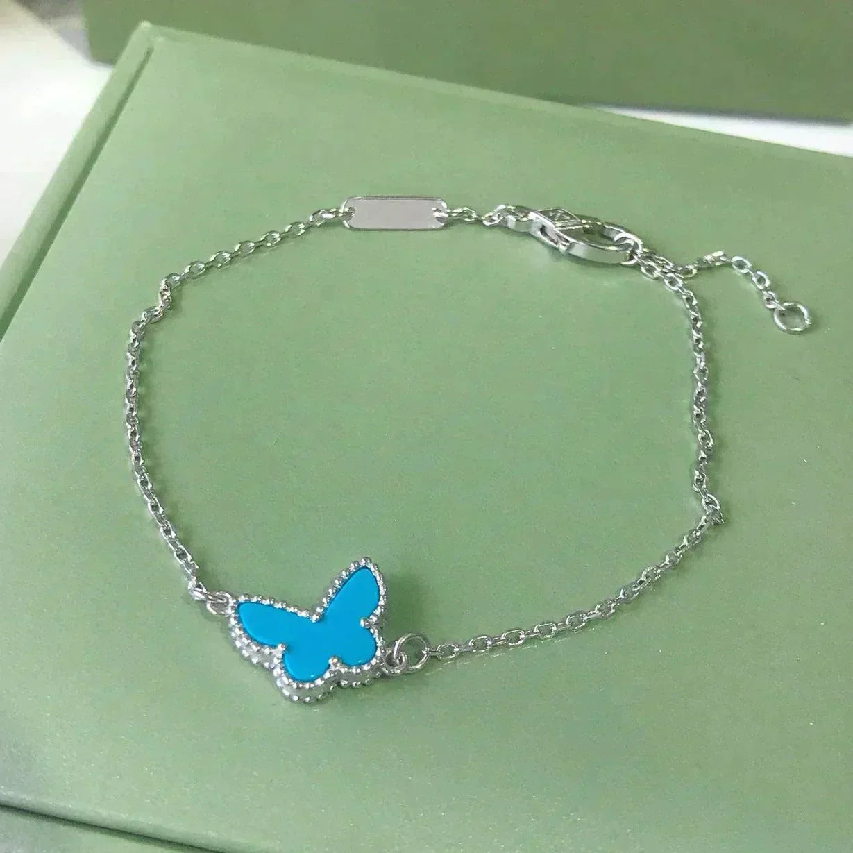 [VCA]BUTTERFLY TURQUOISE BUTTERFLY BRACELET SILVER